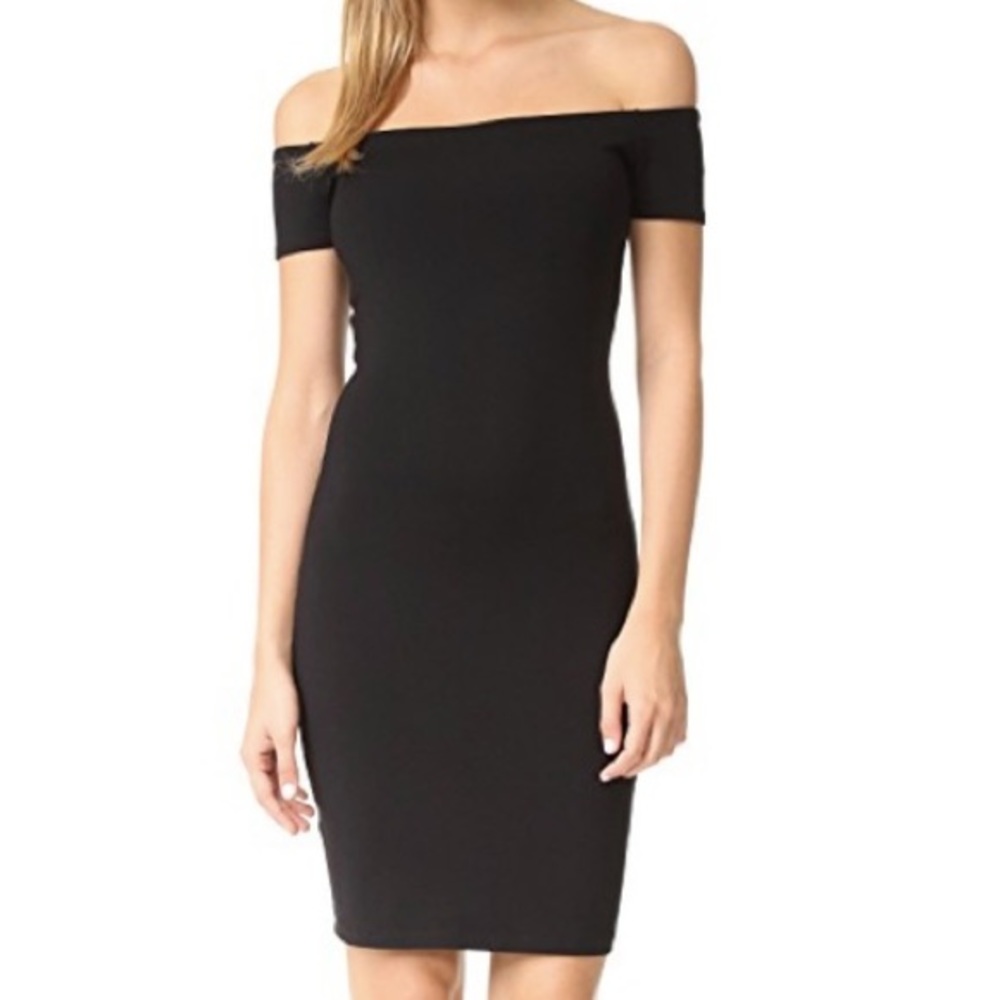 Susana Monaco Black Off Shoulder Dress Stretch XS